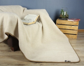 Merino Wool Blanket All sizes WOOLMARK 100% Natural throw FREE SHIPPING