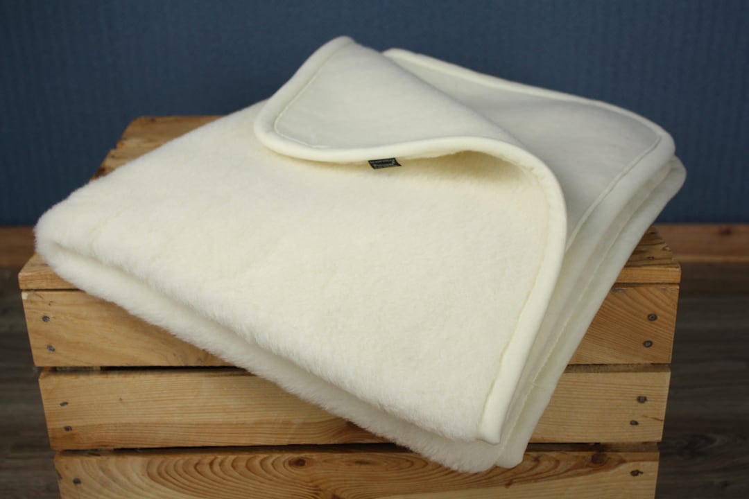Merino Wool Baby Blanket WOOLMARK 100 Cashmere Goat Wool Antiallergic