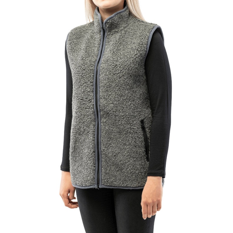 Soft and Warm Merino Wool Vest WOOLMARK certificate, casual comfortable wear waistcat image 7