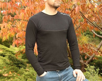 Unterwäsche aus Merinowolle Langarm-T-Shirt Thermal Baselayer