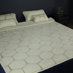 Merino & Cashmere wool bedding set | Wool quilt WOOLMARK beddings blanket | Natural Woolen duvet pillows