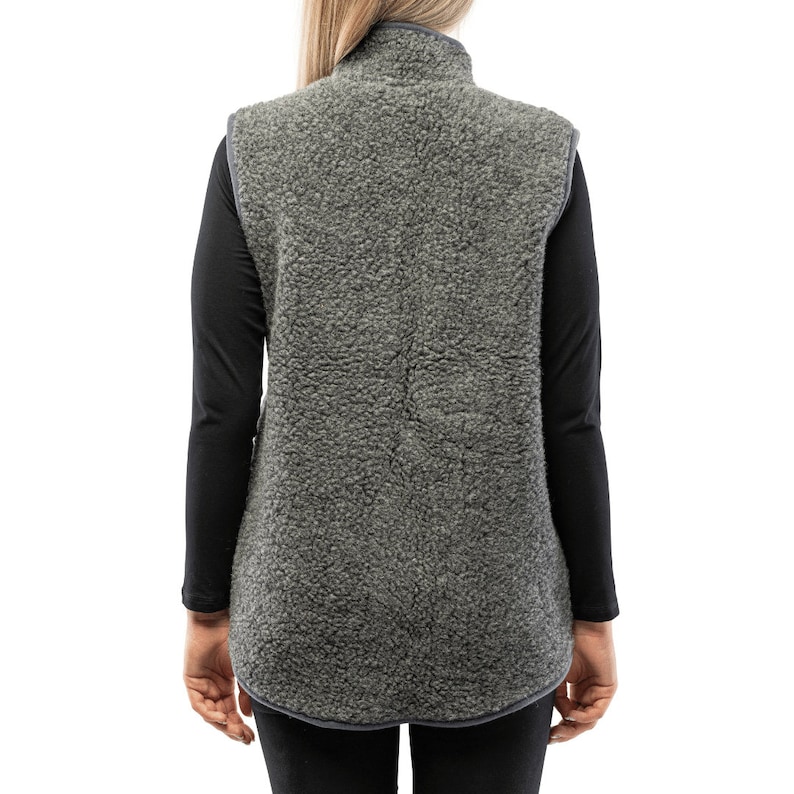 Soft and Warm Merino Wool Vest WOOLMARK certificate, casual comfortable wear waistcat image 9