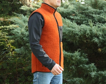 Soft and Warm Merino Wool Vest WOOLMARK certificate, casual comfortable wear waistcat for Men Boys
