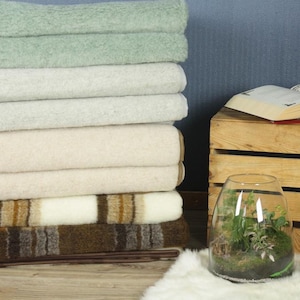 Merino Wool Blanket All sizes WOOLMARK 100% Natural throw FREE Shipping in EU
