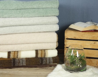 Naturalny koc wełniany z wełny Merynos z certyfikatem Woolmark darmowa przesyłka w EU