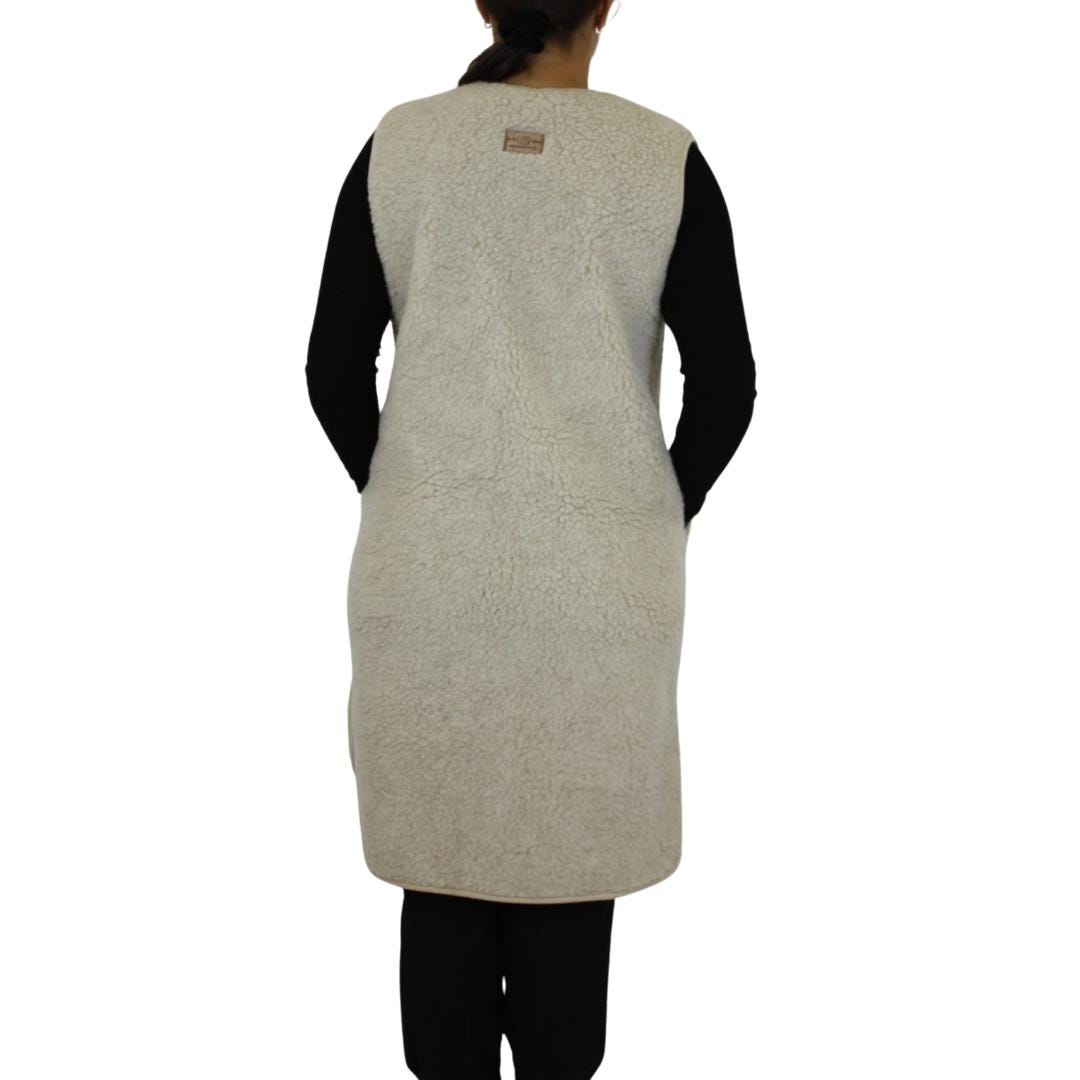 トップス L'Appartement Wool Long Vest Casual Woolen Long Vest ZIP Coat WOOLMARK Certified Sheep
