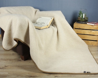 Merino Woolen Blanket certifocate WOOLMARK 100% Natural throw FREE Shipping in EU