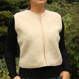 Gilet corto caldo in lana Bolero in lana WOOLMARK certificato lana di pecora