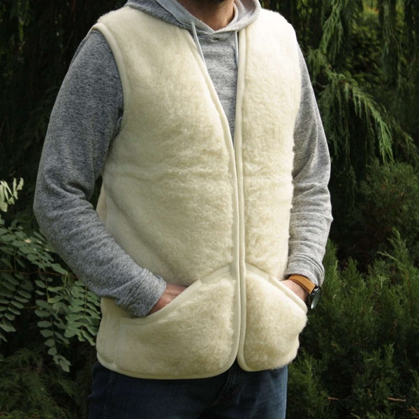 Soft and Warm Merino Wool Vest WOOLMARK certificate,Sheep wool waistcoat