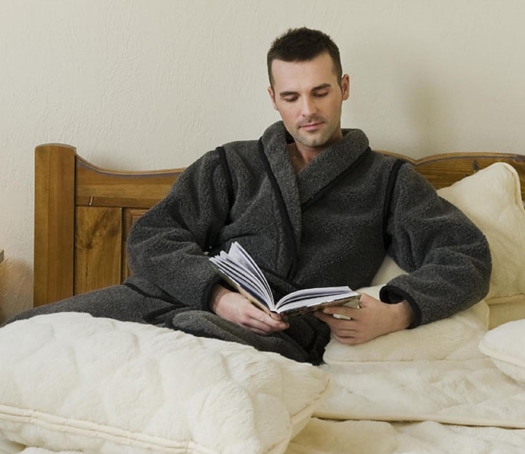 Shop Peignoir Robe De Chambre Laine Homme Peignoir Long Pour Homme