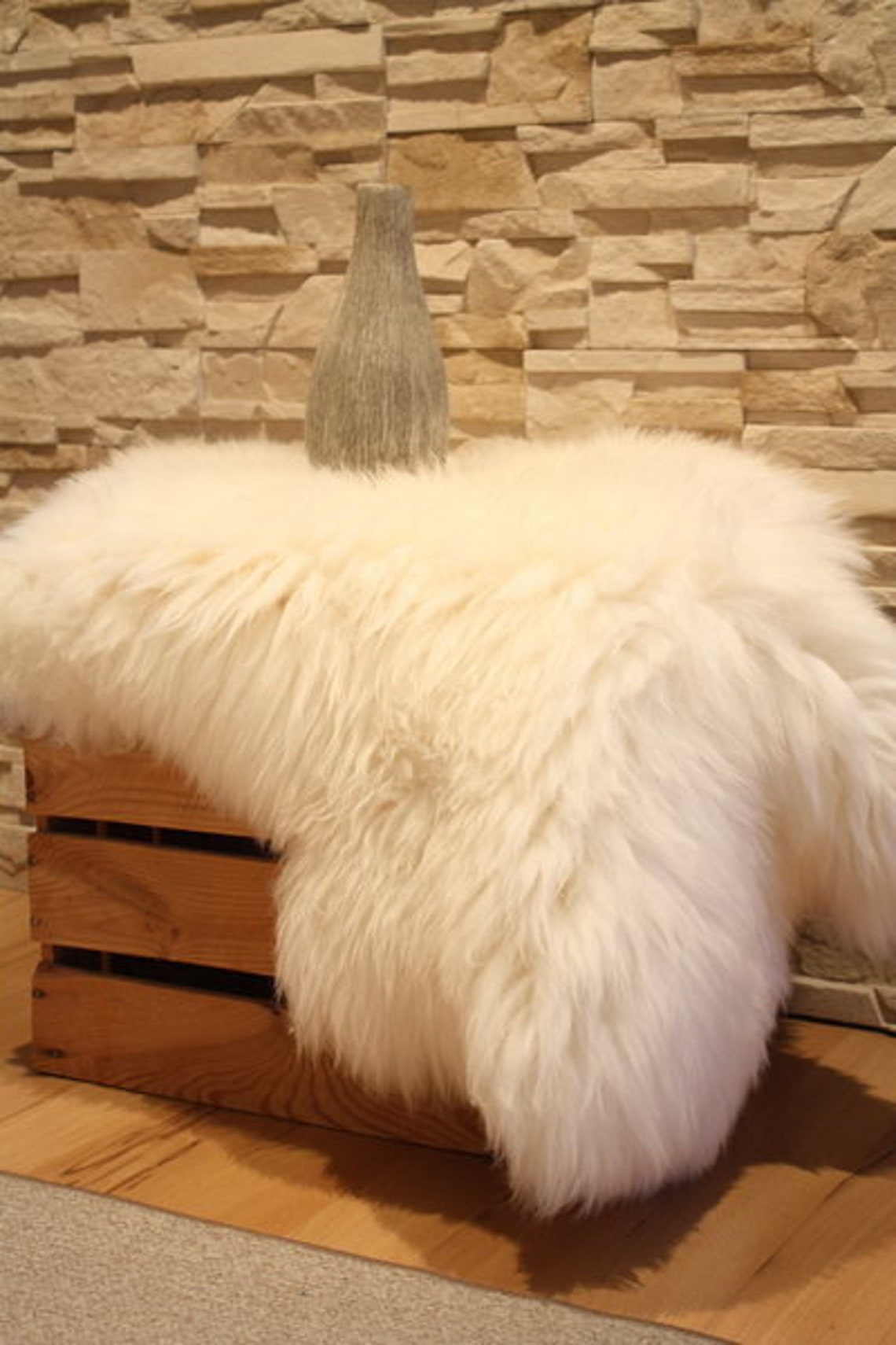 Genuine Sheepskin rug Natural LARGE 125cm Long Natural White Etsy 日本