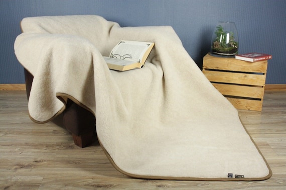 Pure 100% Merino Wool Blanket 200 x 200 KING Throw Bed Sofa Cover Woolmark GREY 