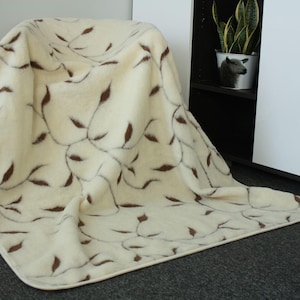 Merino Wool Blanket All sizes WOOLMARK 100% Natural woolen throw FREE Shipping in EU