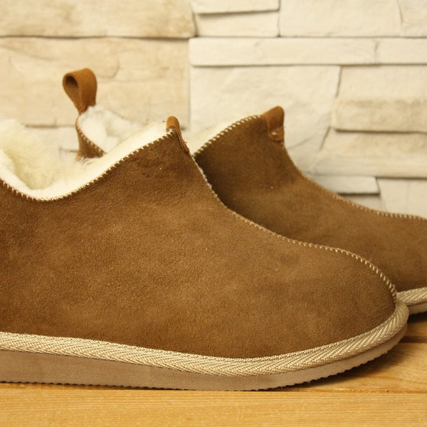 Handcrafted Luxury New Sheepskin Boot Slippers Men Women Ladies Genuine unique gift Christmas present