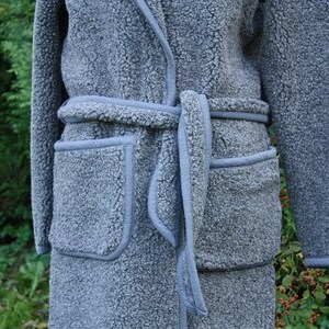 Men's Woolen Robe Natural Wool Dressing Gown WOOLMARK | Etsy