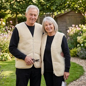 Gilet in morbida e calda lana merino, certificato WOOLMARK, comodo per l'uso quotidiano.