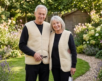 Soft and Warm Sheep Wool Vest WOOLMARK certificate, Unisexvest wear waistcat