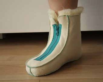 Sheepskin slippers | Foot warmer | Unisex winter slipper | Genuine sheepskin boot