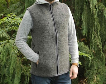 Soft and Warm Merino Wool Vest WOOLMARK certificate, casual comfortable wear waistcat