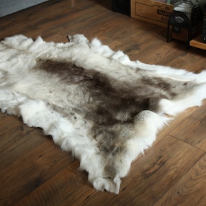GIANT Scandinavian Reindeer skin Giant Exclusive Scandinavian Reindeer natural skin Decorative hide, Caribou hide