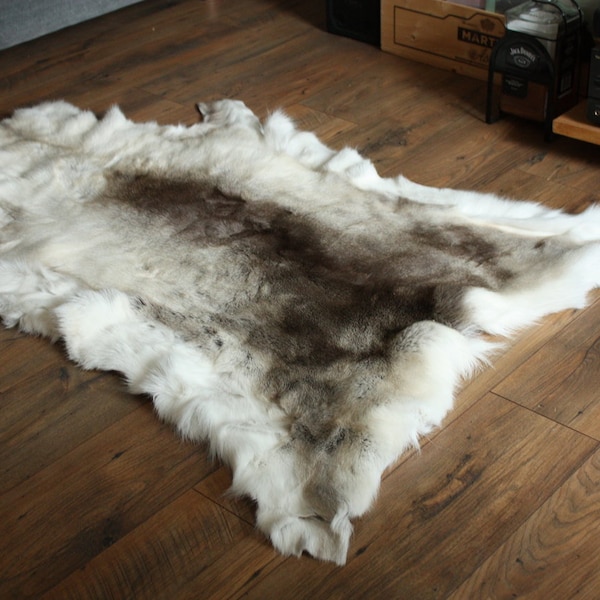 GIANT Scandinavian Reindeer skin Exclusive Scandinavian Reindeer natural skin Decorative hide, Caribou hide