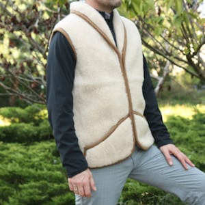 Warm Woolen Wool Vest with Collar WOOLMARK Certified Sheep Wool vest for Women and Men