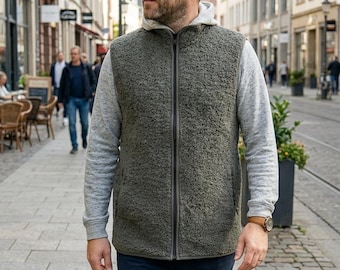 Chaleco cálido y cómodo de lana merino. Certificado por WOOLMARK. Unisex.