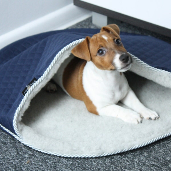 NOUVEAU Lit pour chien en LAINE élégant et chaleureux, parc avec oreiller