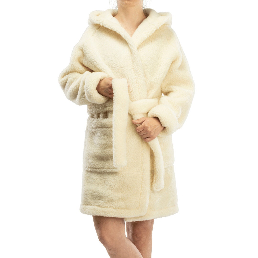 knee length dresses for ladies Women's Hooded Dressing Gown - Multicolour