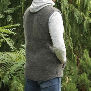 Soft and Warm Merino Wool Vest WOOLMARK certificate, casual comfortable wear waistcat image 3