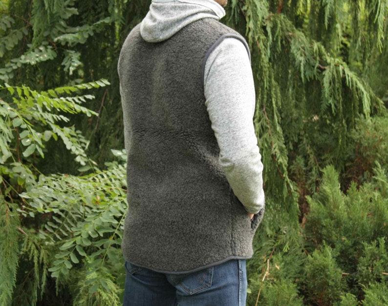 Soft and Warm Merino Wool Vest WOOLMARK certificate, casual comfortable wear waistcat image 3