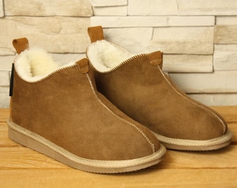 Handcrafted Luxury New Sheepskin Boot Slippers Men Women Ladies Genuine unique gift Christmas present