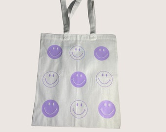 Smiley Face Tote Bag | Etsy
