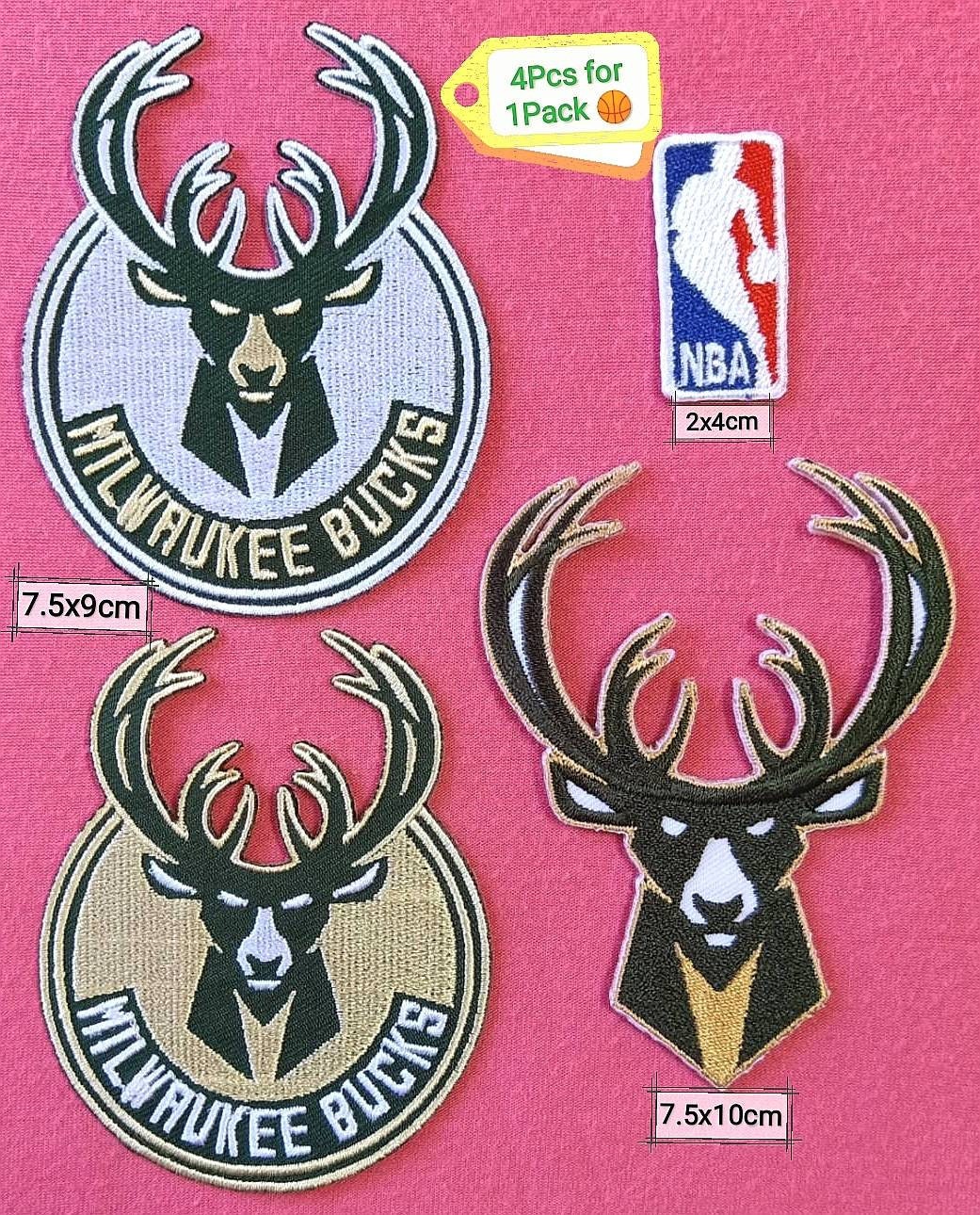 Milwaukee Bucks 4pcs For set Logos Patches for iron on and Etsy