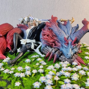 Super sized custom figure with huge monster and custom base, ultimate personalized house decor