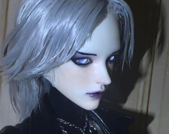 Niestandardowa ruchoma peruka z gałką oczną 1/4 dla lalki BJD