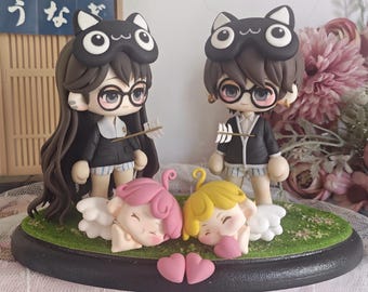 Custom maplestory couple figurine, wedding cake topper, special souvenir for lovers in maplestory
