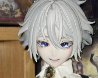 Niestandardowa ruchoma gałka oczna z odczepianymi glinianymi włosami 1/3 lalki BJD