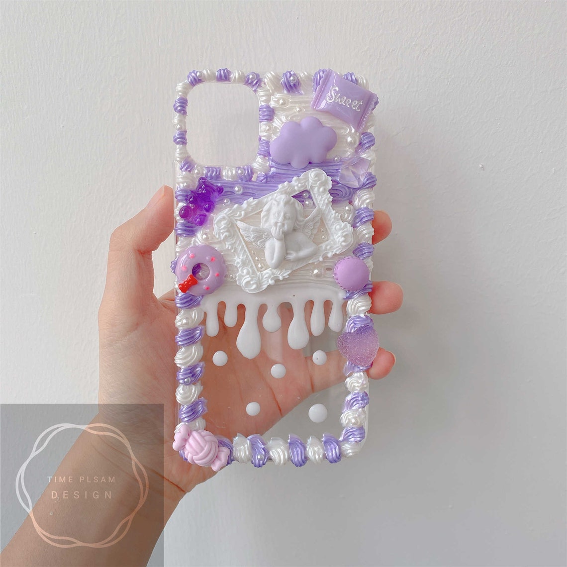 Baroque style relief phone case. Decoden cream glue Phone Etsy
