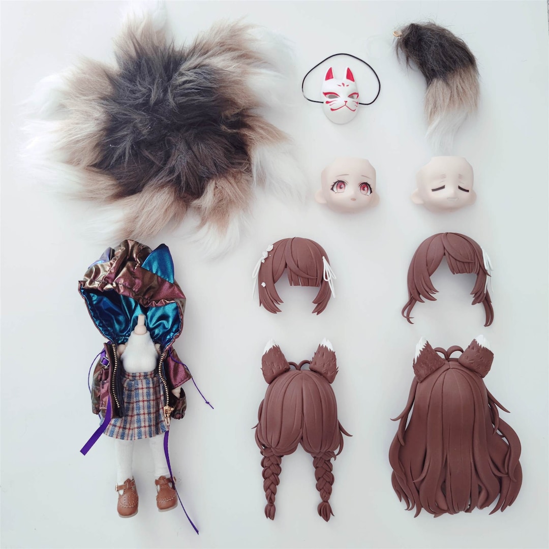 Custom Ob11 Doll: Detachable Head & Replaceable Accessories - Etsy