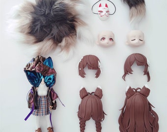 High end top scale 100% cutom ob11 doll with cloth, make all accessory detachable and replaceable