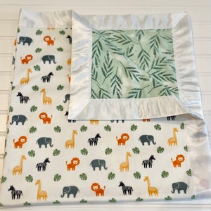 Green Safari Baby Blanket