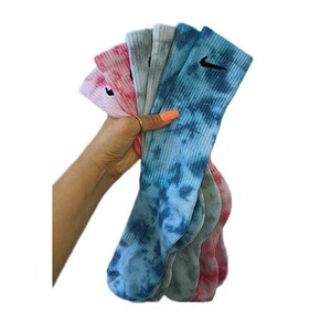 Hand dyed Nike socks, tie-dye crew socks, unisex gift idea, sneakerhead gift, Colourful aesthetic