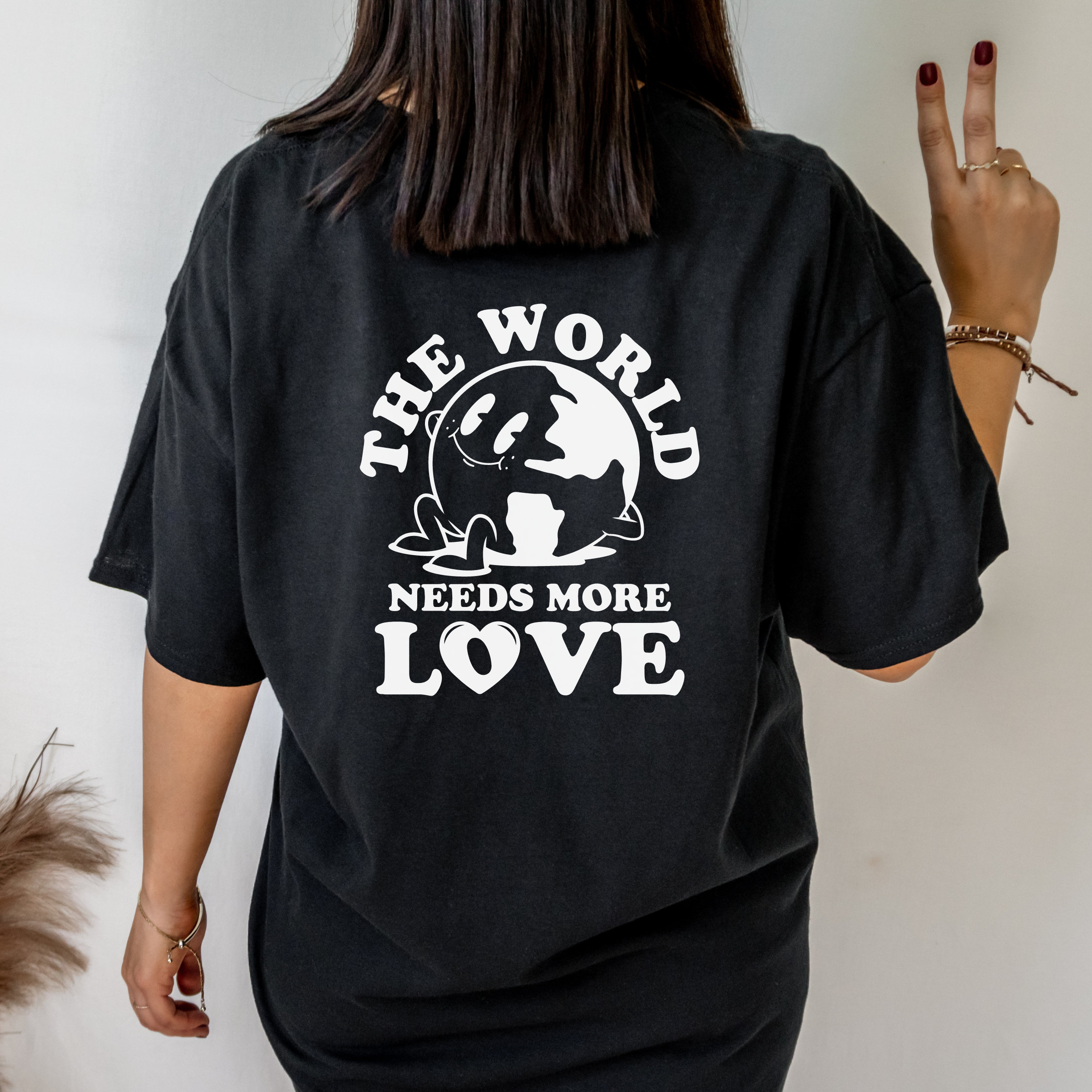 UltimateStyleSupply The World Needs More Love Tee, Trendy Summer Shirts for Women, Gift for Bestfriend Birthday, Graphic Tees Aesthetic, Trendy Graphic