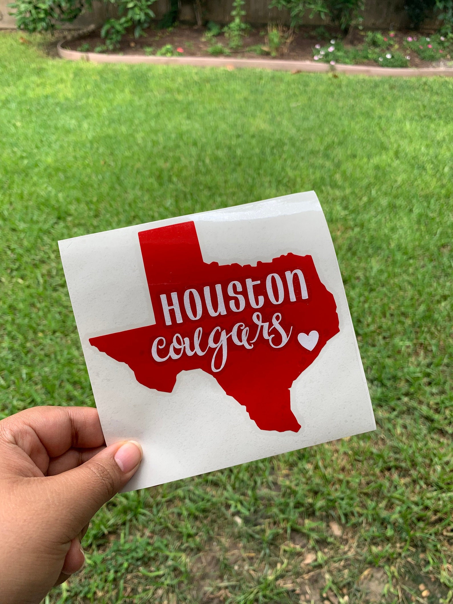 Houston Cougars Decal University of Houston Decal U of H Etsy