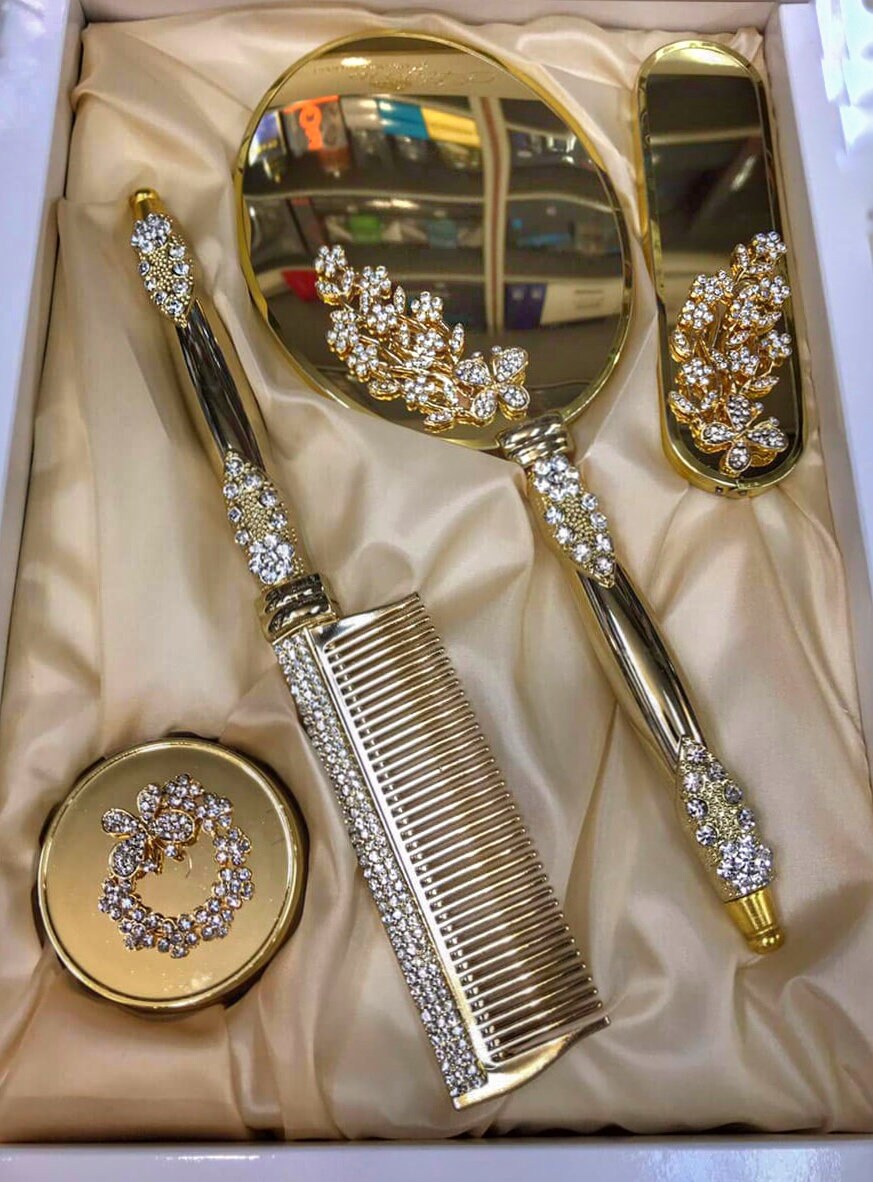 Brush Set Brush and Mirror Set Mirror and Comb Set Brush Etsy
