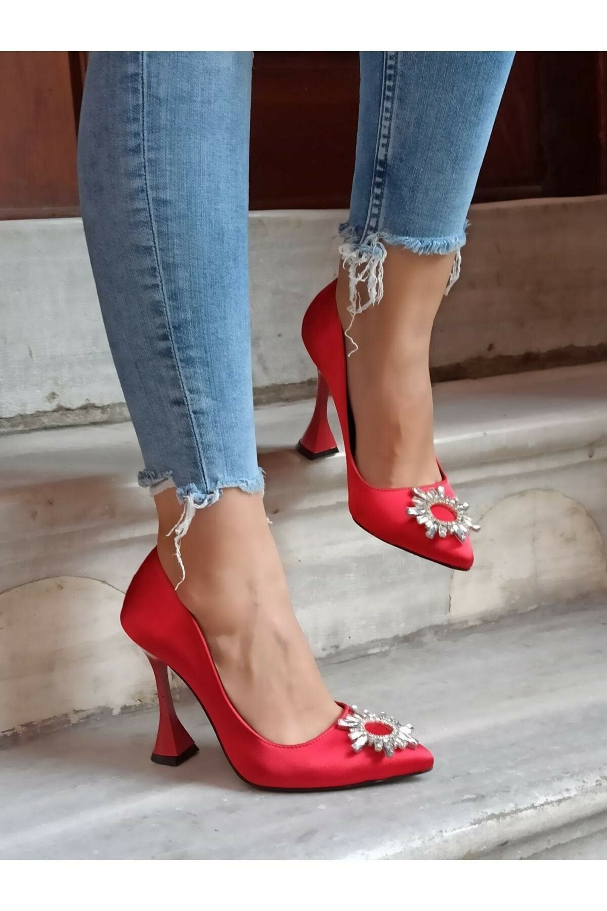 red bridesmaids shoes