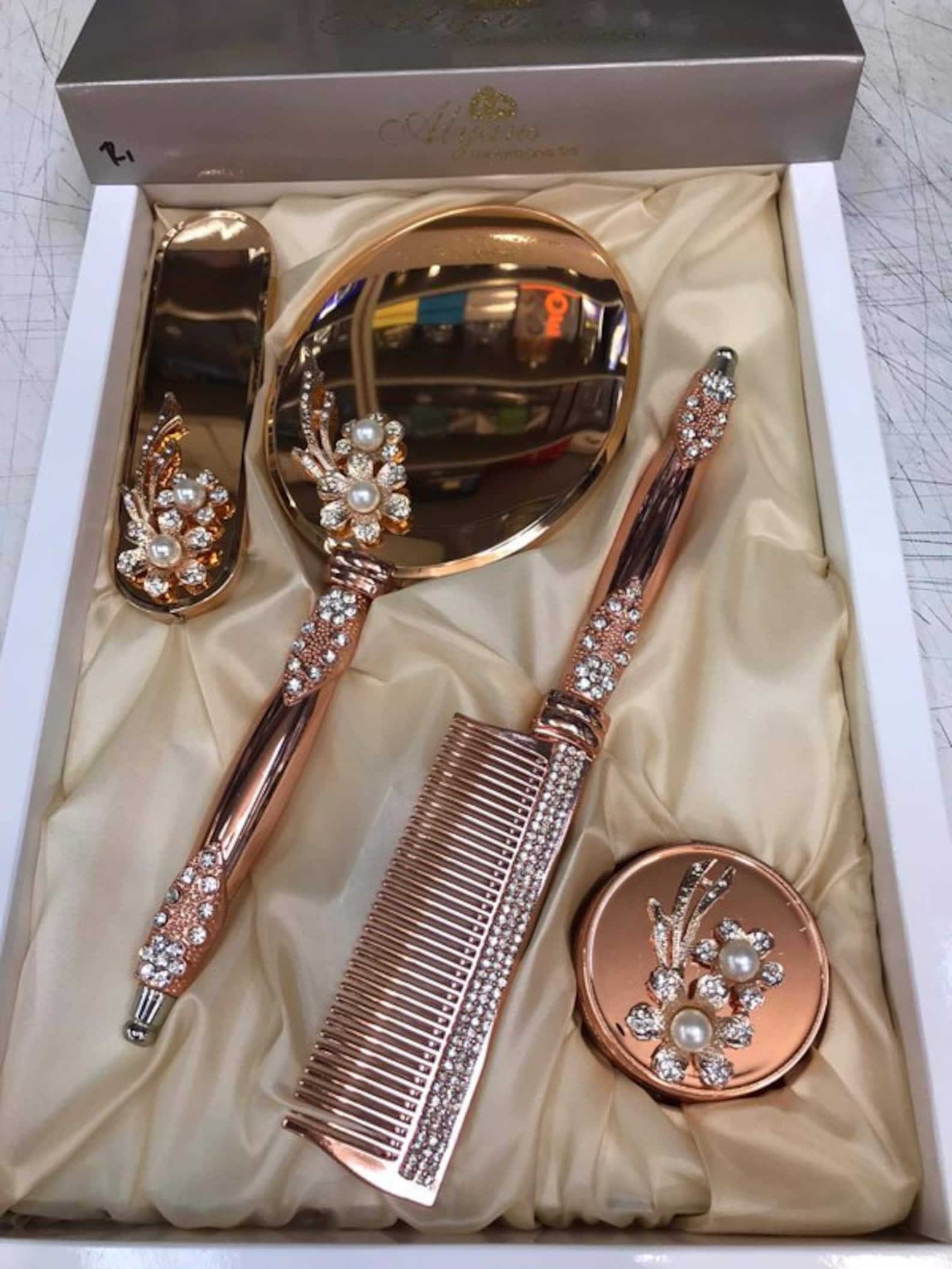 Brush and Mirror Set Mirror and Comb Set Engagement Gifts Etsy