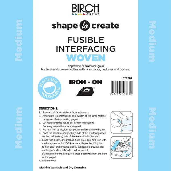 Shape To Create – Woven Fusible Interfacing – Medium