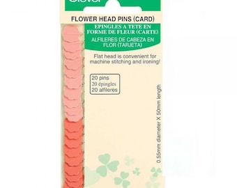 Clover Flower Head Pins for fine/light weight fabrics 50mm 20pcs Clover #2505